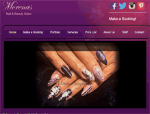 Tablet Screenshot of nailsbymorena.co.uk